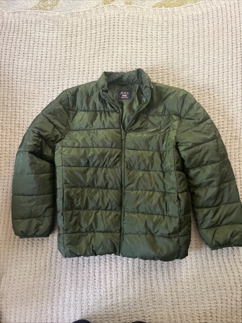 The Children’s Place Olive Green Quilted Puffer Jacket